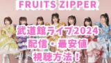 FRUITS ZIPPER ライブ武道館　配信・無料視聴　方法