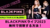 無料配信!BLACKPINK(ブルピン)ライブ2023 東京ドーム 動画視聴方法